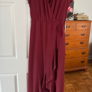 Crosby By Mollie Burch Mauroon Wrap Dress Size 4